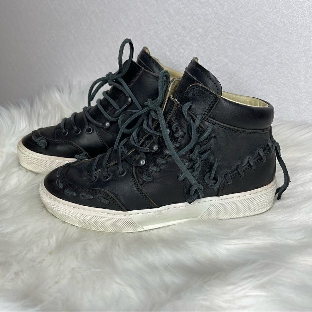 Maison Martin Margiela High Top Leather Lace Up Sneakers 36.5